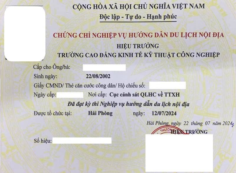 Hướng Dẫn Viên Du Lịch Nội Địa